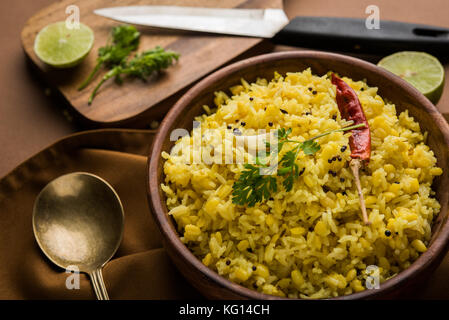 moong dal khichdi, Indian national Dish or food, selective focus Stock Photo