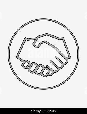 Business handshake solid icon, contract and agreement, vector graphics Stock Photo