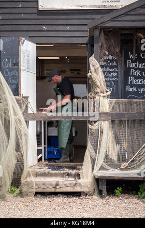 Fresh Fish Stall Southwold Suffolk England Stock Photo