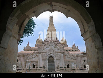 Ananda Temple in Bagan / Pagan, stupa damaged by 1975 earthquake, Mandalay Region, Myanmar / Burma