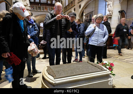 Tomb of the church reformer Martin Luther (1483 - 1546) in the castle ...