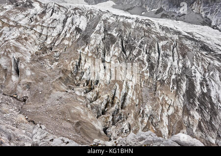 Close up picture of a glacier, Jade Dragon Snow Mountain, China. Stock Photo