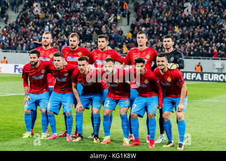 November 3, 2017: Constantin Budescu #11 (FCSB Bucharest) during the UEFA  Europa League 2017-2018, Group Stage, Groupe G game between FCSB Bucharest  (ROU) and Hapoel Beer-Sheva FC (ISR) at National Arena Stadium, Bucharest,  Romania