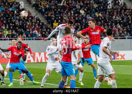 November 3, 2017: Constantin Budescu #11 (FCSB Bucharest) during the UEFA  Europa League 2017-2018, Group Stage, Groupe G game between FCSB Bucharest  (ROU) and Hapoel Beer-Sheva FC (ISR) at National Arena Stadium, Bucharest,  Romania