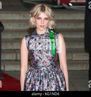 London, UK. 02nd Nov, 2017. Lucy Boynton attends Murder On The Orient Express World Premiere - London, England (02/11/2017) | usage worldwide Credit: dpa picture alliance/Alamy Live News Stock Photo