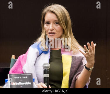 New York, NY, USA. 2nd Nov, 2017. KATY TUR, NBC correspondent and author of ''Unbelievable: My Front-Row Seat to the Craziest Campaign in American History'' at Barnes & Noble on the Upper West Side of New York, November 2, 2017 in New York, NY Credit: Michael Brochstein/ZUMA Wire/Alamy Live News Stock Photo