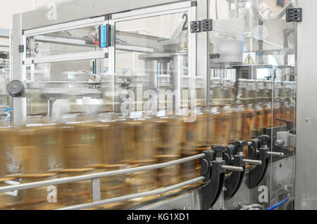 factory shop for the production of glass bottles and beverage Stock Photo