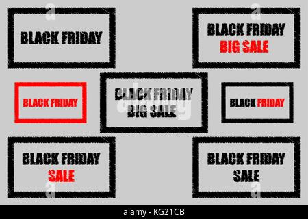 Black Friday - sale - big sale - vector stamp Stock Vector