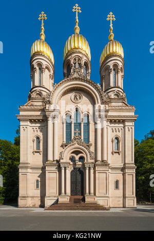 Wiesbaden, Hessen, Germany :  Russisch-Orthodoxe Kirche auf dem Neroberg  Deutschland Stock Photo