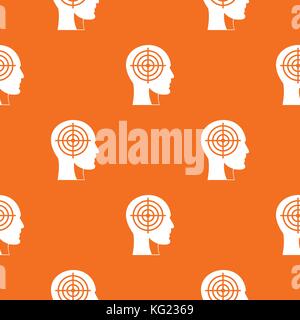 Crosshair in human head pattern seamless Stock Vector