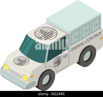 Animal control icon, isometric 3d style Stock Vector