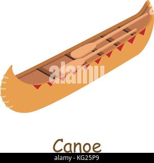 Canoe icon, isometric 3d style Stock Vector