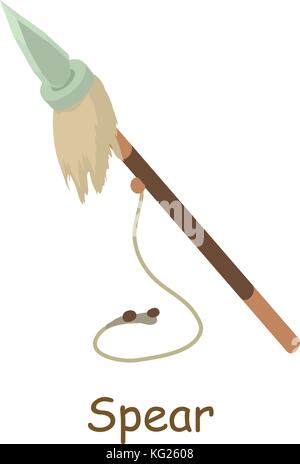 Spear icon, isometric 3d style Stock Vector
