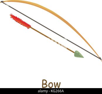 Bow icon, isometric 3d style Stock Vector