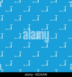 Scooter pattern seamless blue Stock Vector