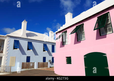 Long House, Somers' Wharf, Town of St. George, St. George's Parish, Bermuda, Central America Stock Photo