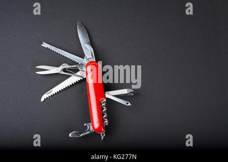 Multi task army  knife on white background Stock Photo