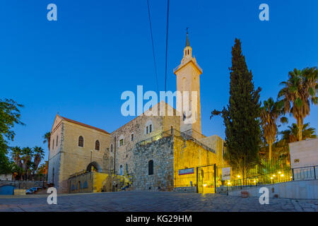 JERUSALEM, ISRAEL - OCTOBER 26, 2017: The Church of the Nativity of St John the Baptist (St John in the mountains), in the old village of Ein Karem, i Stock Photo