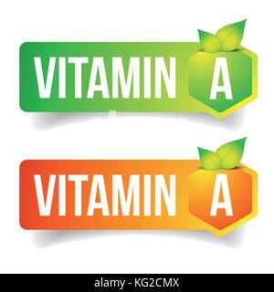 Vitamin A label vector tag Stock Vector