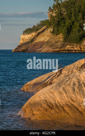 Pictured Rocks National Lakeshore, near Miner's beach, Michigan USA by Bruce Montagne/Dembinsky Photo Assoc Stock Photo