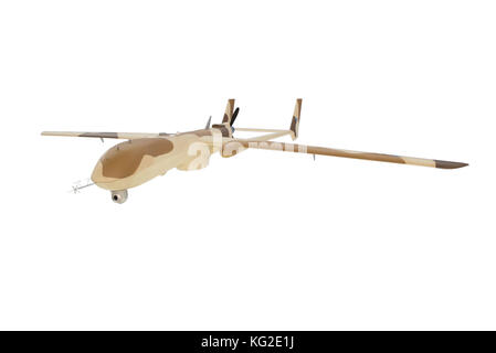 military drone isolated on white background, UAV(Unmanned Air Vehicle) Stock Photo