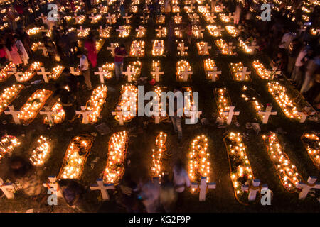 Bangladesh. 02nd Nov, 2017. Catholics observe November 2 as the All Souls' Day, a day of prayers for the dead. The photos of the observation were taken at Holy Rosary Church in Dhaka on Thursday. All Souls Day is a holy day set aside for honoring the dead. Credit: Azim Khan Ronnie/Pacific Press/Alamy Live News Stock Photo