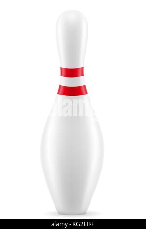 bowling pin vector illustration isolated on white background Stock Vector