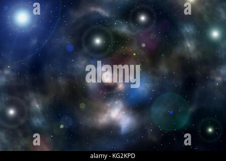 Green galaxy, deep space with stars. Elements of this image were furnished  by NASA Stock Photo - Alamy