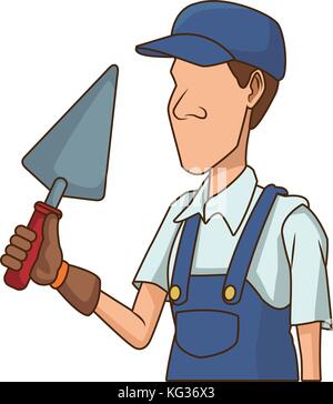 Cartoon painter with tool Stock Vector
