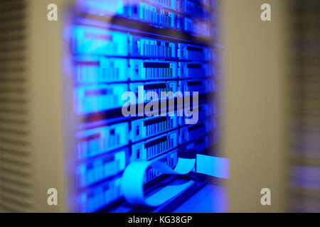 big data center highspeed server storage tape library Stock Photo