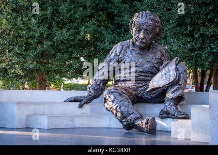 Albert Einstein Memorial statue, sculpture at the National Academy of Sciences, Washington, DC, United States of America, USA. Stock Photo