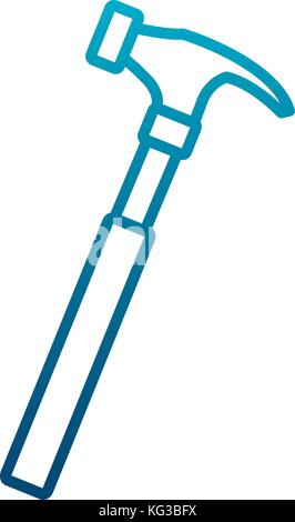 construction hammer tool blue lines Stock Vector Image & Art - Alamy