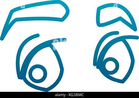 Man eyes cartoon Stock Vector