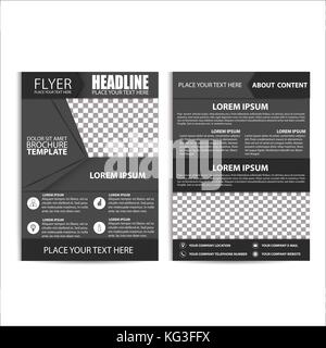 Brochure Design, Flyer Template, Size A4, Vector, Illustration Stock Photo