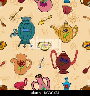 Seamless kitchen pattern. vector illustration Stock Vector