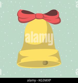 Jingle bells with red bow Stock Vector