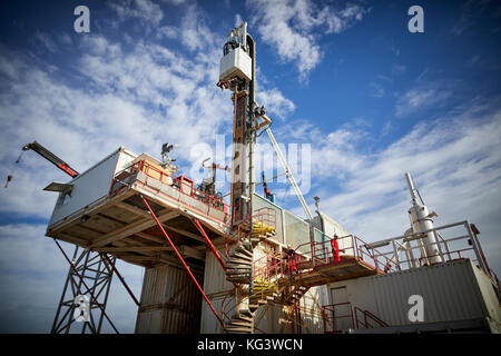 Fracking firm Cuadrilla drilling for shale gas in Lancashire, pictured The drilling well