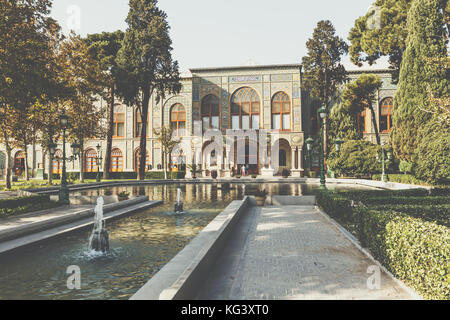 View of Salam Hall building, part of Golestan Palace in Tehran, capital of Iran Stock Photo