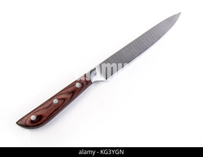 Chefs knife on a white background with clipping path Stock Photo