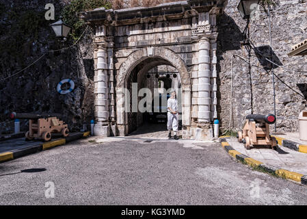 the New Fortress of Corfu was built between 1576 and 1645 and many buildings were demolished in order to have enough material to build the fortress Stock Photo