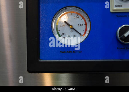 Vacuum gauge in control panel Stock Photo