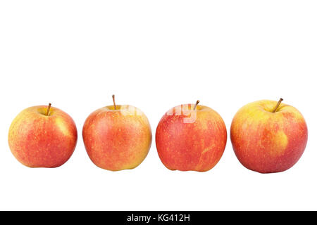 Four Apples isolated on a white background Stock Photo