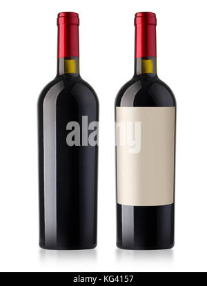 Wine bottle Isolated on white background Stock Photo