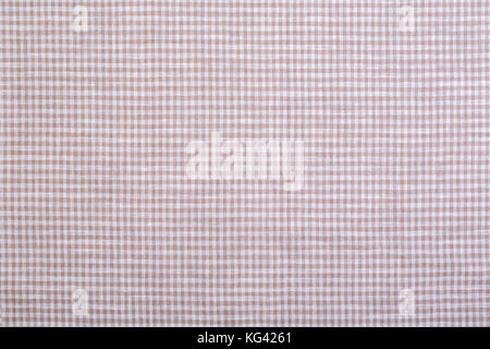 checkered fabric closeup , tablecloth texture background Stock Photo