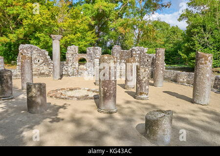 Ruins of the Baptistery in ancient Butrint, Albania, UNESCO Stock Photo