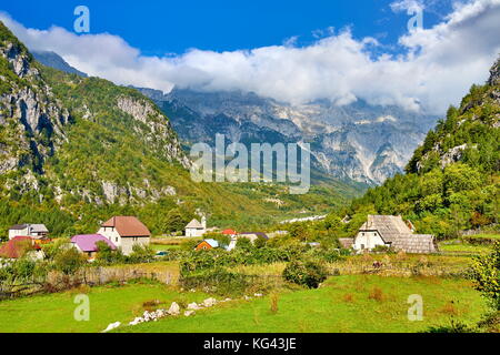 Theth Valley National Park, Shkoder, The Balkans, Albania Stock Photo