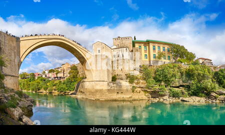 Stari Most or Old Bridge, Mostar, Bosnia and Herzegovina Stock Photo