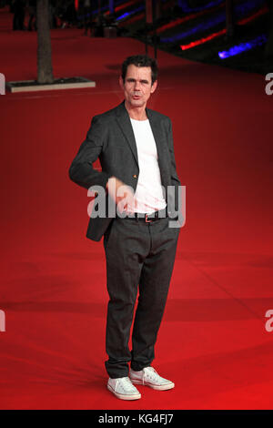 ROME, ITALY - NOVEMBER 02: Tom Tykwer and Antonio Monda walk a red carpet for 'Babylon Berlin' during the 12th Rome Film Fest at Auditorium Parco Della Musica on November 2, 2017 in Rome, Italy. Stock Photo