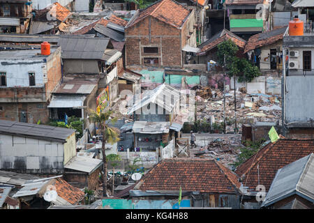 Slums of Jakarta, capital of Indonesia Stock Photo