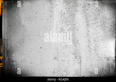 Blank grained and scratched film strip texture background Stock Photo